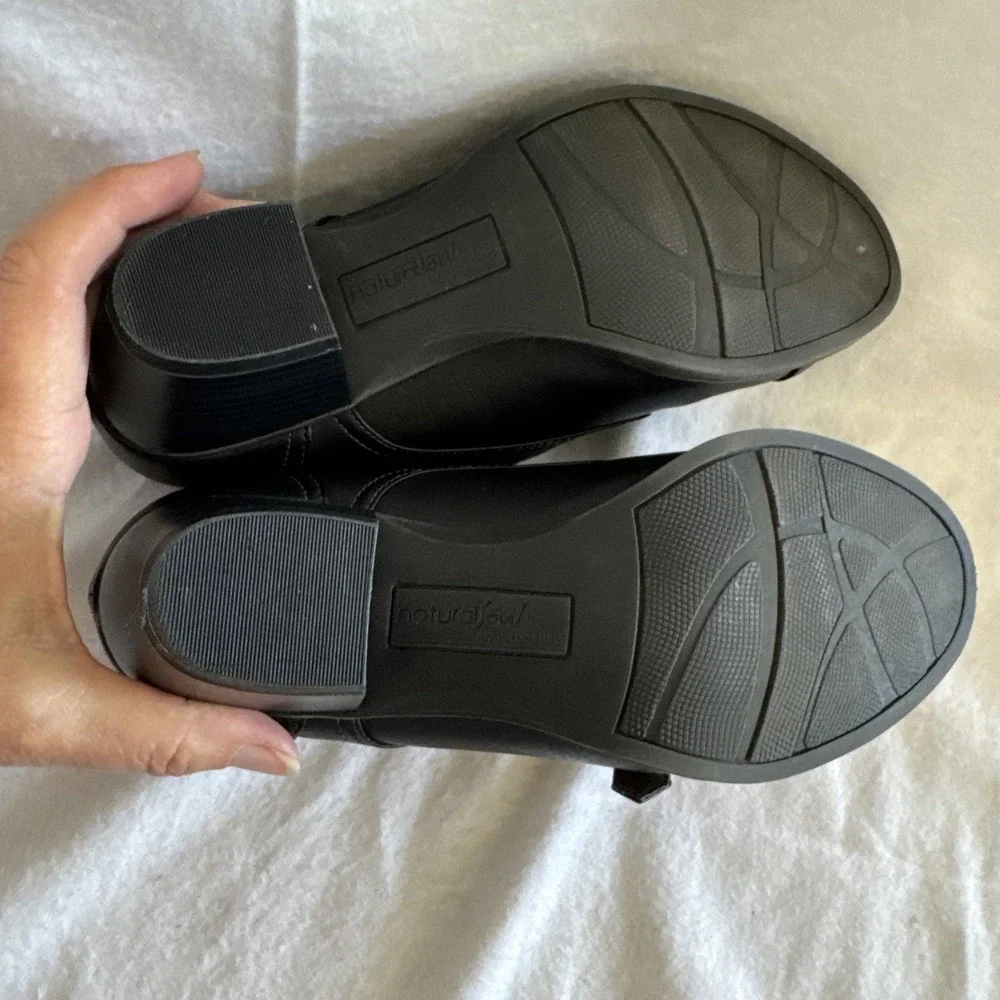 SOUL Naturalizer Keefer Pump Womens Size 7 M Black‎ Leather Monk Strap Mule